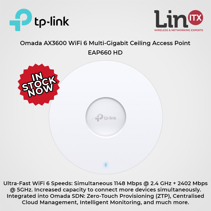 In Stock Now: TP-Link #AX3600 Ceiling Mount WiFi 6 Multi-Gigabit Access Point - EAP660-HD @TPLinkUK #tplink #tplinkwifi6 #EAP660HD #tplinkEAP660 #wifi6 #linitx

linitx.com/product/tp-lin…