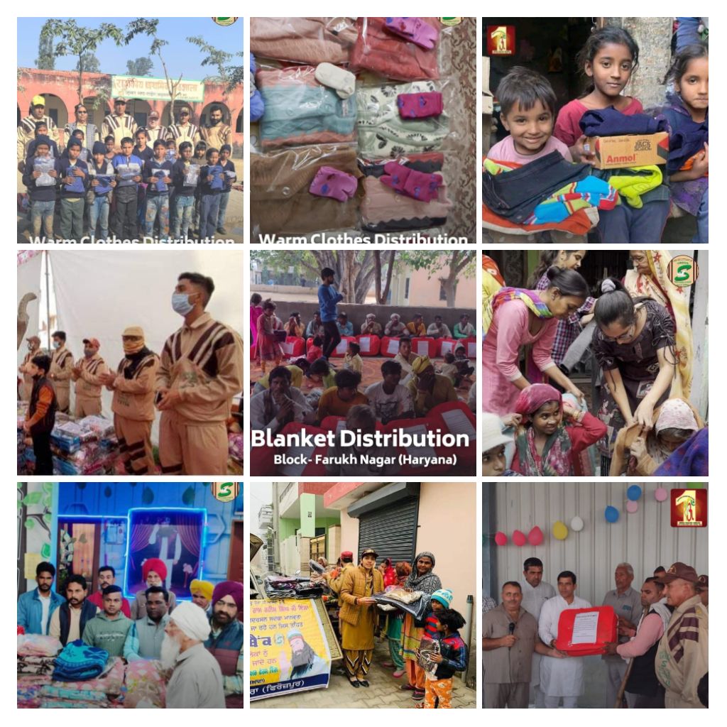 To help such people  volunteers of #DeraSachaSauda distributing #WinterAid to them Following the guidance of Saint Dr Gurmeet Ram Rahim Singh Ji Insan.
#BlanketDistribution #ClothBank #WarmthOfHumanity  #WinterRelief #WarmClothDistribution #WinterCare #ServeHumanity