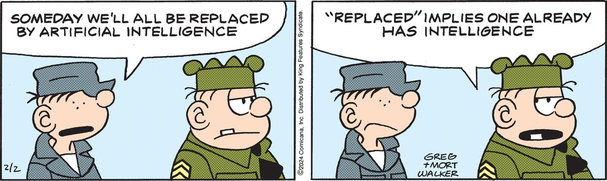 jamersontiossi's tweet image. #BeetleBailey #AI