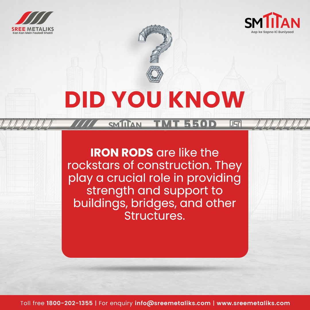 SreeMetaliks's tweet photo. Build with confidence! Choose Ribbed TMT Bars for 40% more bond strength, superior load distribution, unbeatable grip, supreme bendability, and rust prevention. Elevate your construction standards with the right choice
#tmtbars #strengthy #construction #sreemetaliks #smtitan https://t.co/IbXf14zc5Z