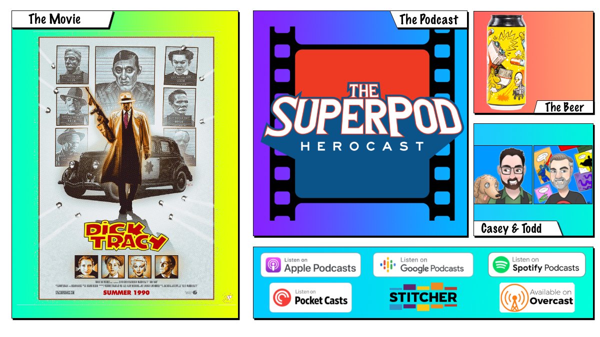 "Calling Dick Tracy! Come in, Tracy!!"

Join us as we review 1990's cult classic #DickTracy
Available here:
player.captivate.fm/episode/da8a89…

Or wherever you catch your pod!