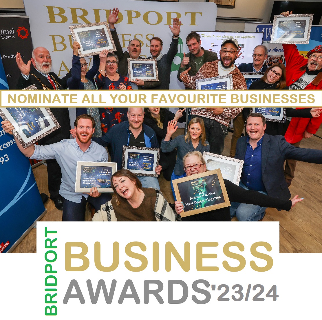 Entries close today at 6pm - we've also got a new category just for people to nominate their favourite businesses in so business owners cant enter that one bit there's loads of others - 12 more categories marketingwest.co.uk/bridport-busin…
