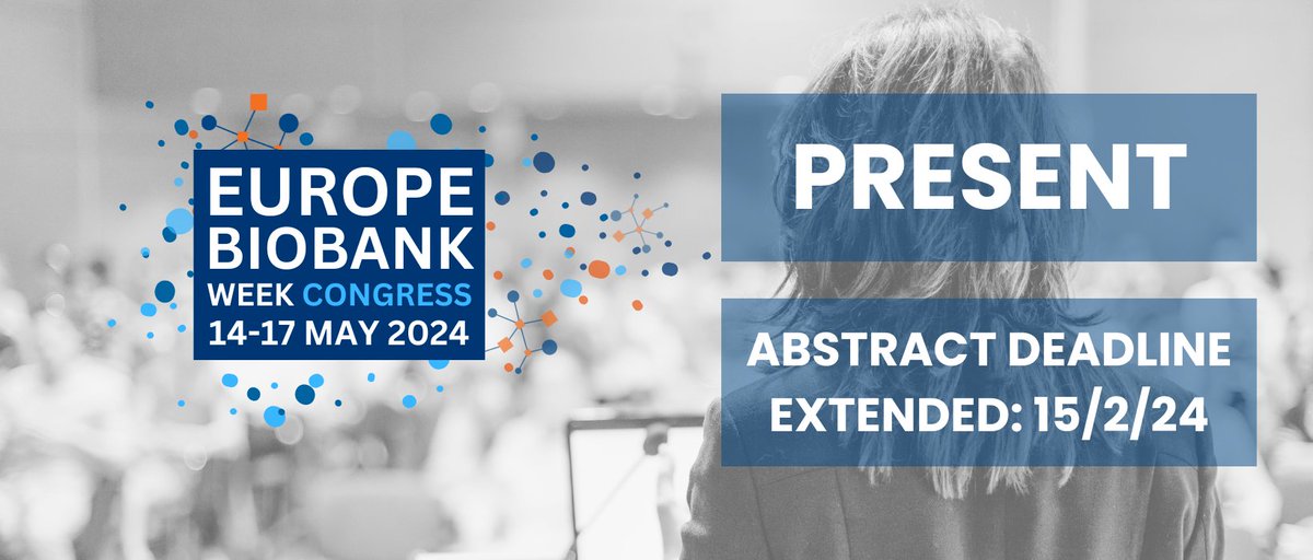 EuropeBiobankWeek (@biobankweek) on Twitter photo 📰 Europe Biobank Week Abstracts
Due to many requests from our community, the #EBW24 deadline is extended.
🗓️ Deadline: 15 February
🔎 Sessions: europebiobankweek.eu/abstracts
👉 Guidance: europebiobankweek.eu/abstract-guida…
✍️ Submit: europebiobankweek.eu/submit-an-abst…
Early Bird fee held for presenters. 📰 Europe Biobank Week Abstracts
Due to many requests from our community, the #EBW24 deadline is extended.
🗓️ Deadline: 15 February
🔎 Sessions: europebiobankweek.eu/abstracts
👉 Guidance: europebiobankweek.eu/abstract-guida…
✍️ Submit: europebiobankweek.eu/submit-an-abst…
Early Bird fee held for presenters.