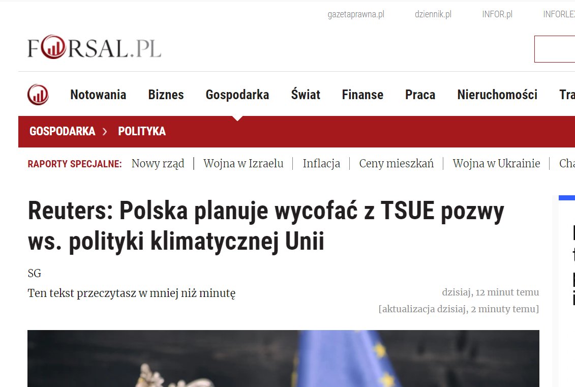 sjkaleta's tweet image. Polska zaskarżyła do TSUE pakiet #FitFor55 (czyli podatki od samochodów, podatki od domów, nowe podatki emisyjne), ponieważ procedowany był niezgodnie z traktatami, bez uwzględnienia prawa weta. 

Pracowaliśmy nad tymi skargami wspólnie z min. @moskwa_anna. 

Reuters informuje,