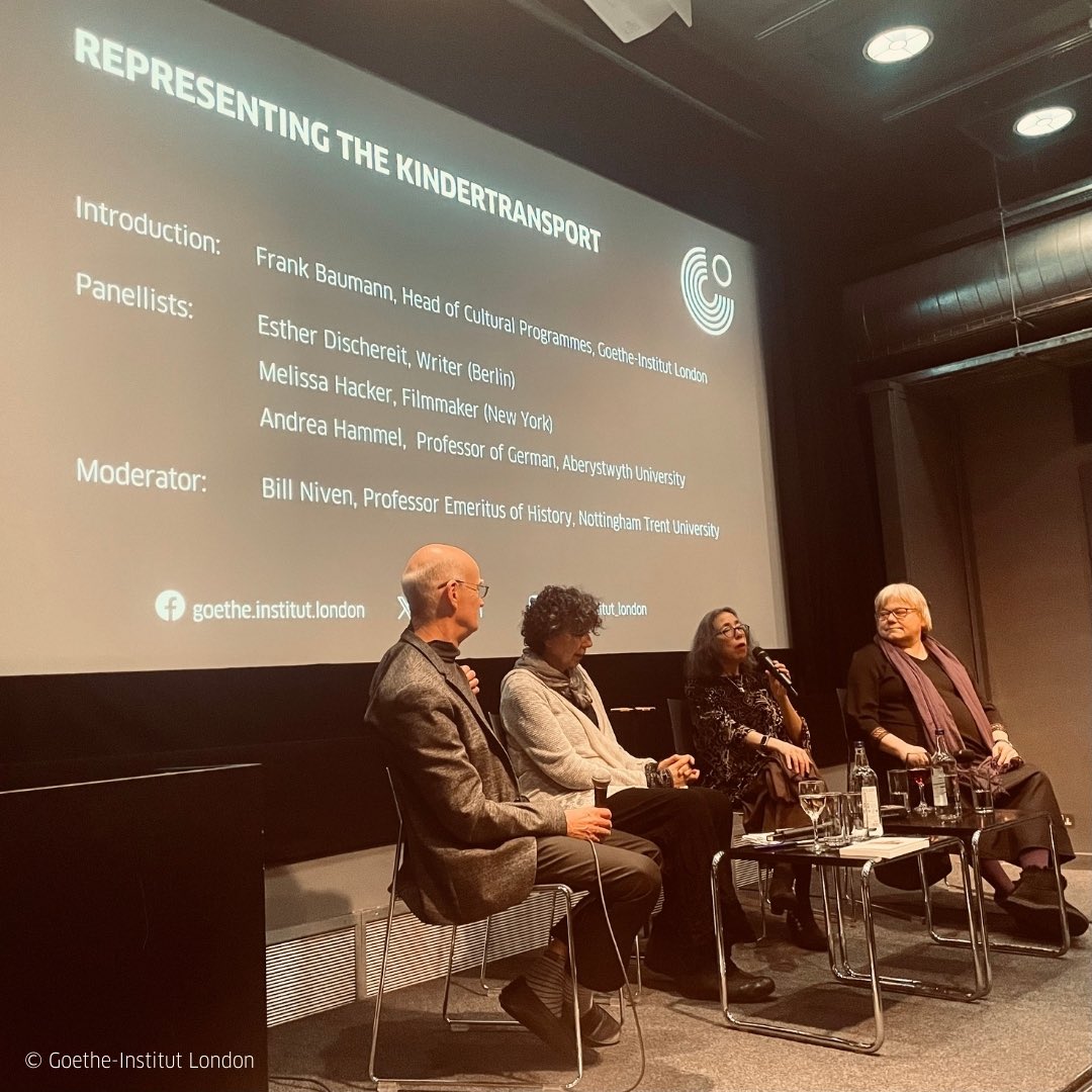 A huge thank you to our panellists Esther Dischereit, Melissa Hacker, Andrea Hammel, moderator Bill Niven and to everyone who came to our Representing the Kindertransport event on 30 Jan. 

If you missed it, you can still watch Melissa Hacker's film My Knees Were Jumping… (1/2)