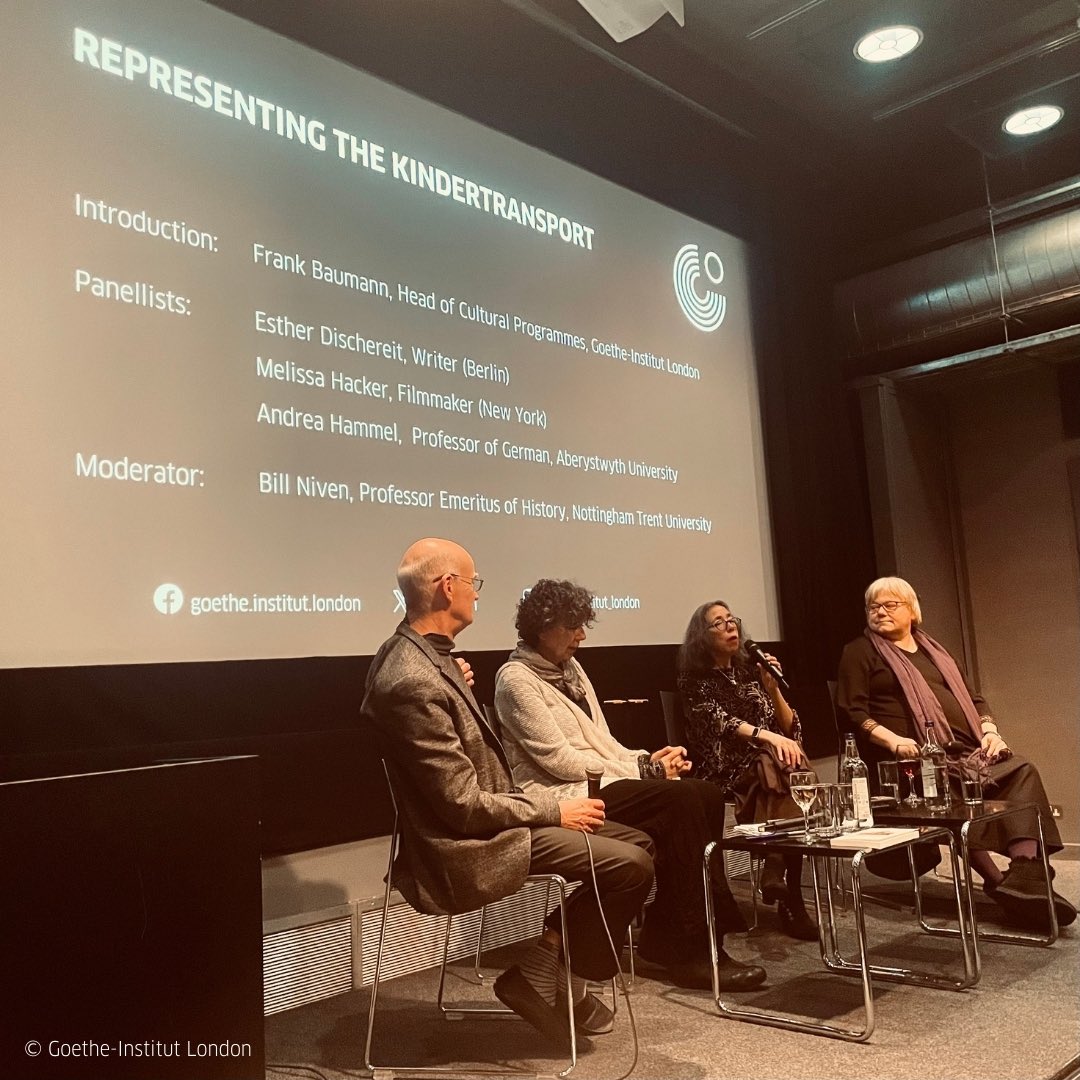 A huge thank you to our panellists Esther Dischereit, Melissa Hacker, Andrea Hammel, moderator Bill Niven and to everyone who came to our Representing the Kindertransport event on 30 Jan. If you missed it, you can still watch Melissa Hacker's film My Knees Were Jumping… (1/2)