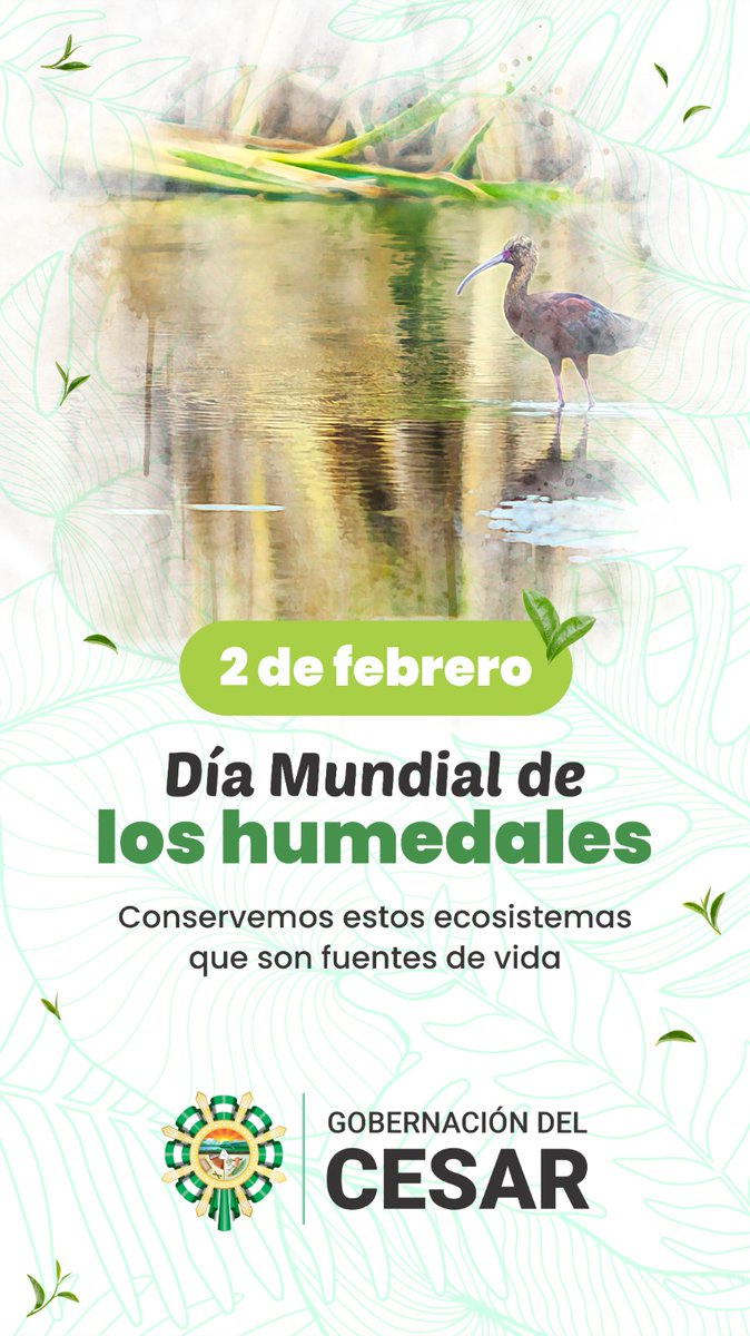 GobdelCesar's tweet photo. La protección ambiental nos lleva a la suma de todas las fuerzas. Hoy nos unimos al #DiaMundialDeLosHumedales https://t.co/XjrqLfF4eJ