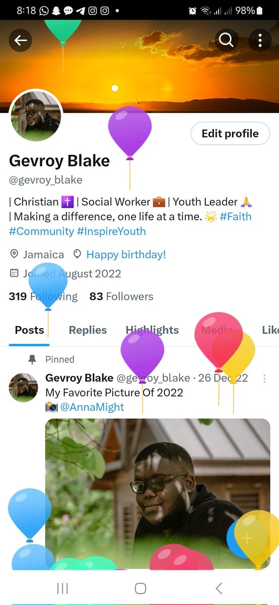 gevroy_blake's tweet image. Cheers to another trip around the sun! 🎉 Grateful for the love and experiences that come with each passing year. Grateful for another year of growth, joy, and adventures! Here's to making this one unforgettable! 🥳🥳🎂🎂💙💙
 #BirthdayCelebration
#BirthdayBlessings
#Chapter24