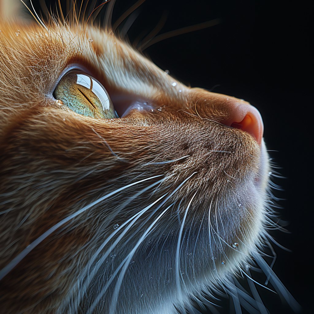 santospipo's tweet photo. #promptshare A photorealistic close-up of a cat's eye looking up to the sky, sharp details, high contrast, --v 6.0 --s 750 https://t.co/7YvCdKuqcp