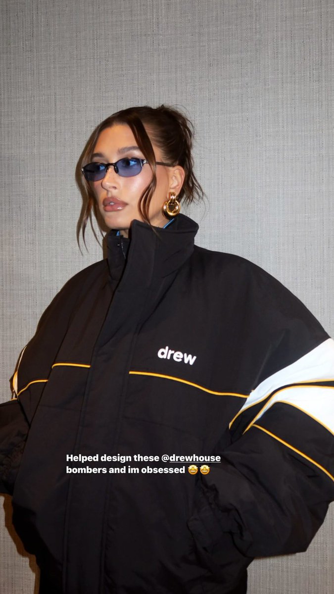 hailey designed the new drew house’s bombers 🫶🏼