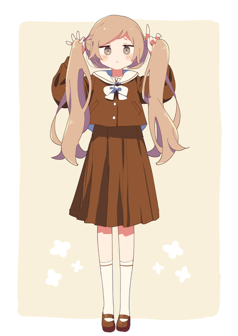 「手ツインテ 学生服」のTwitter画像/イラスト(新着)