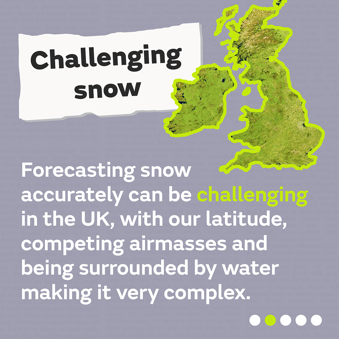 metoffice's tweet photo. Seen some excitable online headlines about snow in the UK?
Find out why snow forecasting in the UK is complex and what uncertainty the headlines don't always capture.
#WhenAccuracyMatters
π