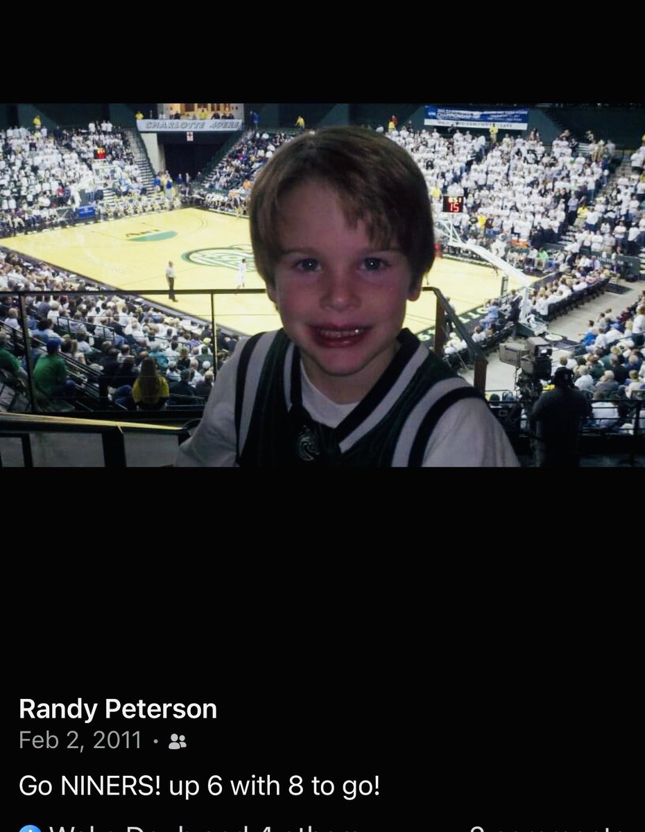 rpetersonCLT's tweet photo. Niner National—throwback to 2011 game on Feb 2 (and my oldest son was 8) . Checkout the lower bowl and all the WHITE …can’t wait to see Halton like this tomorrow. Get loud! @Charlotte49ers @CharlotteMBB ! https://t.co/nkWDL7OdRq