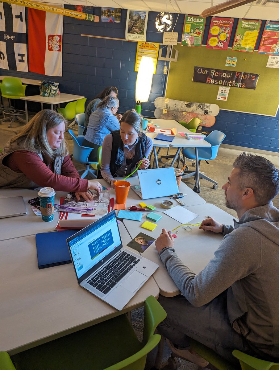 MrBaileyIV's tweet image. Nothing like diving into Project Based Learning with a new group of teachers. Thankful for our relationship with @VAInstitute. Excited for our @portageschools 6th Grade Social Studies and ELA teachers today! #ProjectBasedLearning #BlueAppleProjects @GoWestMS @PortageNorthMS #PCMS