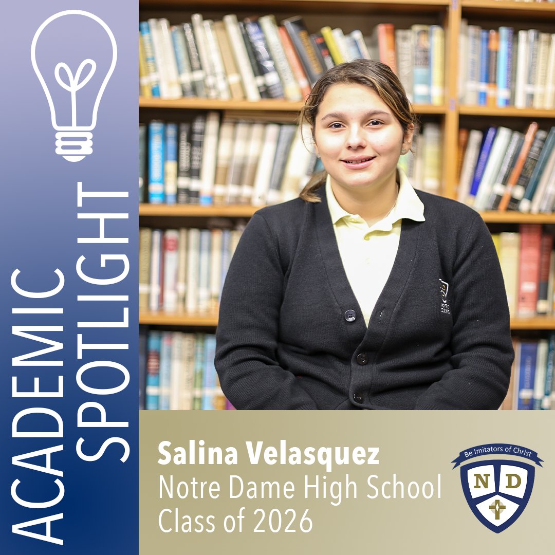 This week's Academic Spotlight is on sophomore Salina Velasquez, who was nominated by her geometry teacher, Mr. Brennan! #AcademicSpotlight #LancerPride