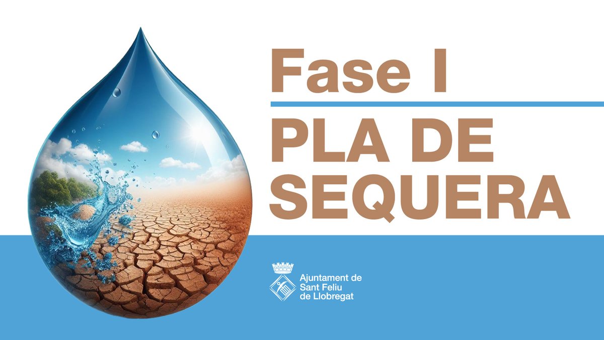 🚨La Generalitat de Catalunya ha declarat l’estat d’emergència per sequera.

🏫 L’Ajuntament de Sant Feliu de Llobregat treballa per complir amb les obligacions i restriccions que això comporta.

👉 Més informació a santfeliu.cat/go.faces?xmid=…