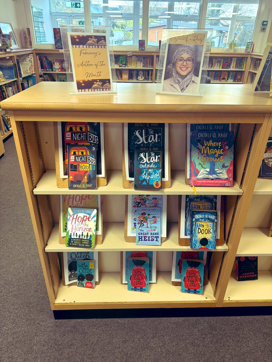 Our February Author of the Month is the brilliant <a href="/OnjaliRauf/">onjali rauf</a>. Our Y5s already have The Boy at the Back of the Class as one of their class readers so we’re excited to introduce the children to her other novels, short stories and non-fiction