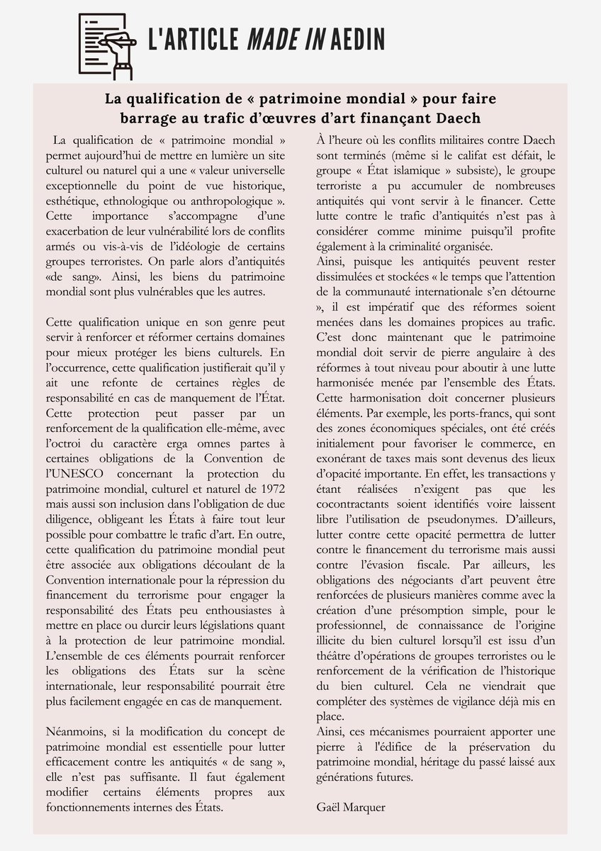 L’AEDIN est ravie de vous présenter la 3e édition de sa newsletter !

Au programme : news, actualité des juridictions, article made in AEDIN, sélection d’articles de doctrine, présentation du parcours d’un ancien étudiant, prochains évènements et nos recommandations
2/4