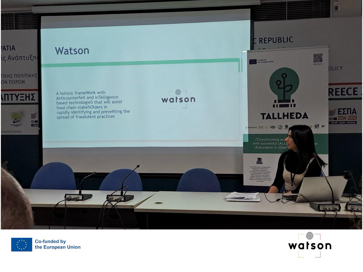 🌐 Exciting News! 🚀 Angeliki Milioti, Dissemination, Exploitation, and Communication Manager at Smart Agro Hub presented Watson at the TALLHEDA Kick-Off on Jan 29, 2024. 🌱 Celebrate with us as Watson continues to drive innovation in the agri-food sector! #Watsonproject