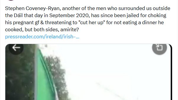 This lad was one of the far right crowd who assaulted a woman outside the Dáil a few years ago This is who the far right are don't let them pretend otherwise independent.ie/regionals/done…