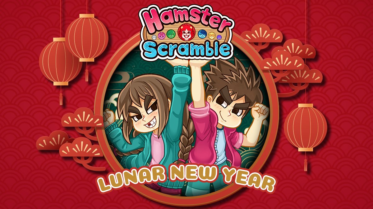 Wishing you a joyful #LunarNewYear filled with happiness, #HamsterScramble adventures, and the presence of many rare rainbow hamsters. 🐹🧧  

#IndieGame #ChineseNewYear #GameDev