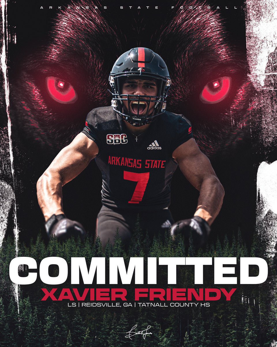 Super proud for <a href="/XavierFriendy1/">Xavier Friendy</a>. Hard work and a great attitude always pays off. <a href="/AStateFB/">Arkansas State Football</a> is getting a DAWG! Young men come and let <a href="/TattnallCo_FB/">Tattnall County Football</a> develop you for the next level! 

<a href="/CoachTillman_/">Dakota Tillman</a>