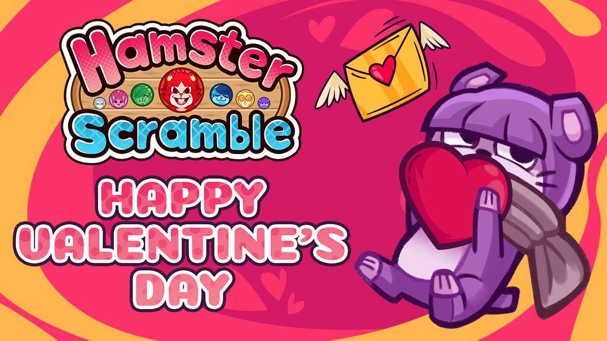 Happy #Valentine's Day! Sending you #love and joy from the world of Hamster Scramble. 💖🐹   

#IndieGame #PuzzleGame #GameDev
