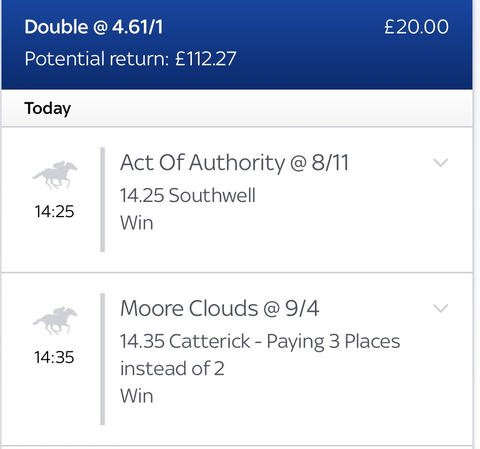 RPGRacingTips's tweet image. Todays double, extra pocket money for tomorrow! 🐎🚀💷