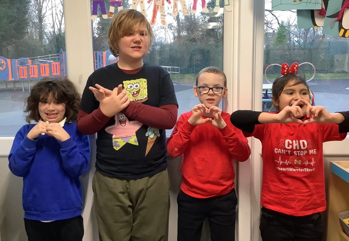 EastSilc's tweet photo. Pupils and staff at Jack Clark are wearing red today to support @CHSurgeryFund ❤️ https://t.co/Wt82WqSoOi