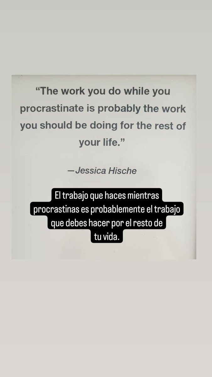 MsNaomiD's tweet photo. "The work you do while you procrastinate is probably the work you should be doing for the rest of your life." (Jessica Hische) https://t.co/AGeaXcYBUU