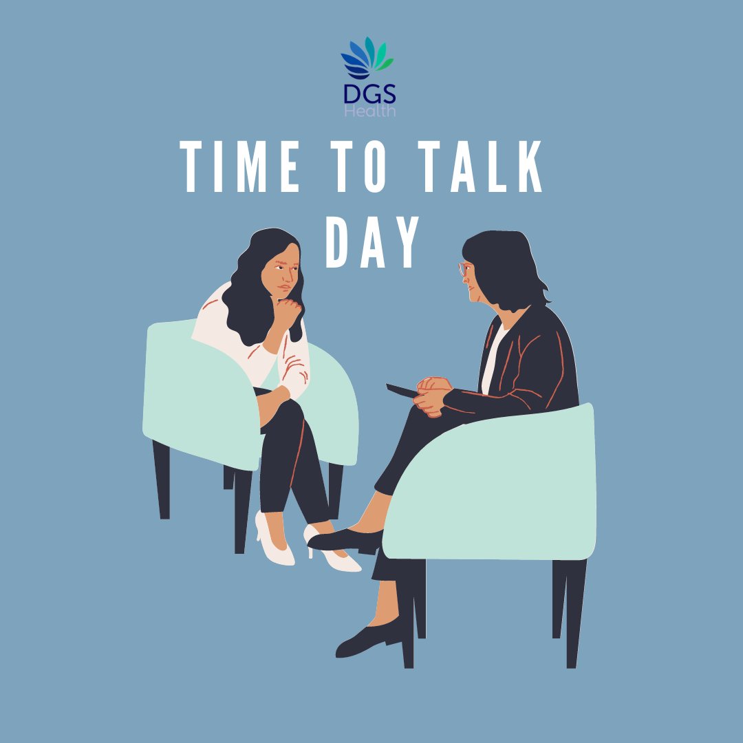 Let's Break the Silence Together! 🗣️ Today is #TimeToTalkDay, a day dedicated to opening up conversations about mental health. Share your story, lend an ear, and let's foster a supportive community. Remember, every conversation makes a difference. 💚 #BreakTheStigma #DGSHealth