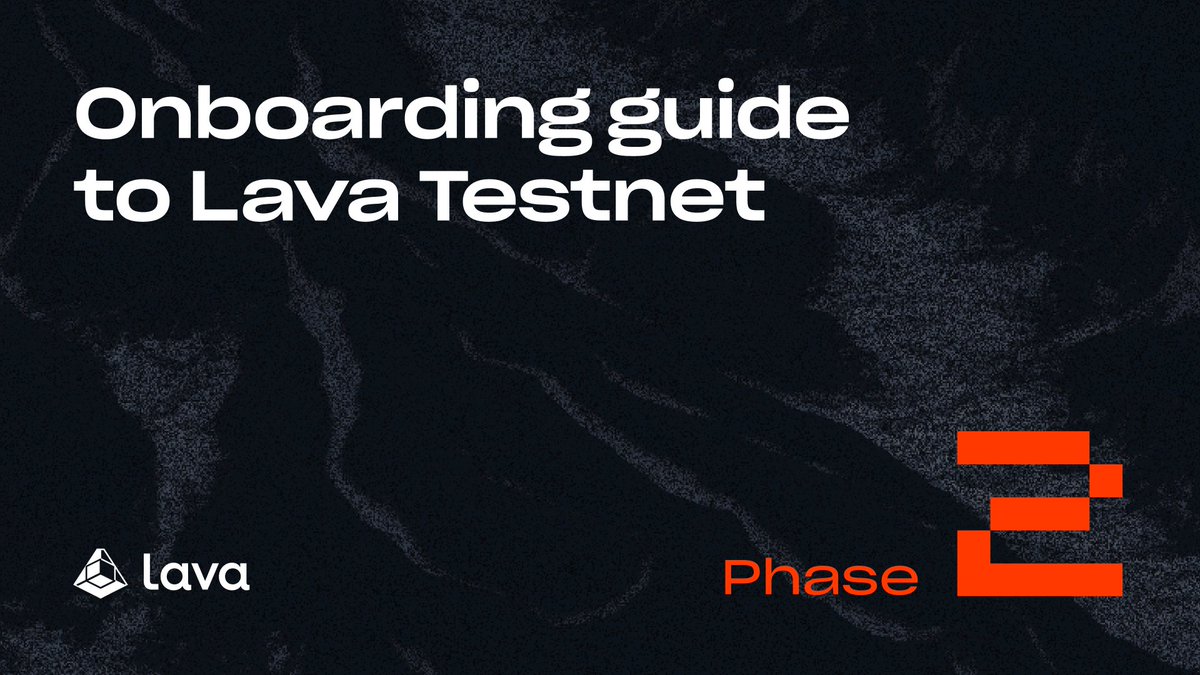 🧱 A modular mainnet is coming. 

But it's not too late for you to get involved in Lava testnet.

Get started: