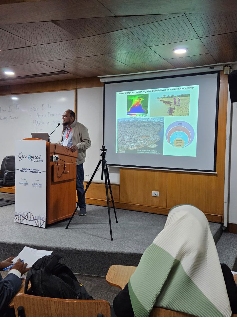 ShivNadarUniv's tweet photo. Dr. Niyaz Ahmed, Professor at the University of Hyderabad, discussed the genomics of antimicrobial resistance in major human pathogens and its implications for global infection control priorities at the Genomics India Conference 2024.
@Genomics_India 
@AhNizi 
#GIC2024 https://t.co/1UfI3klFJ6
