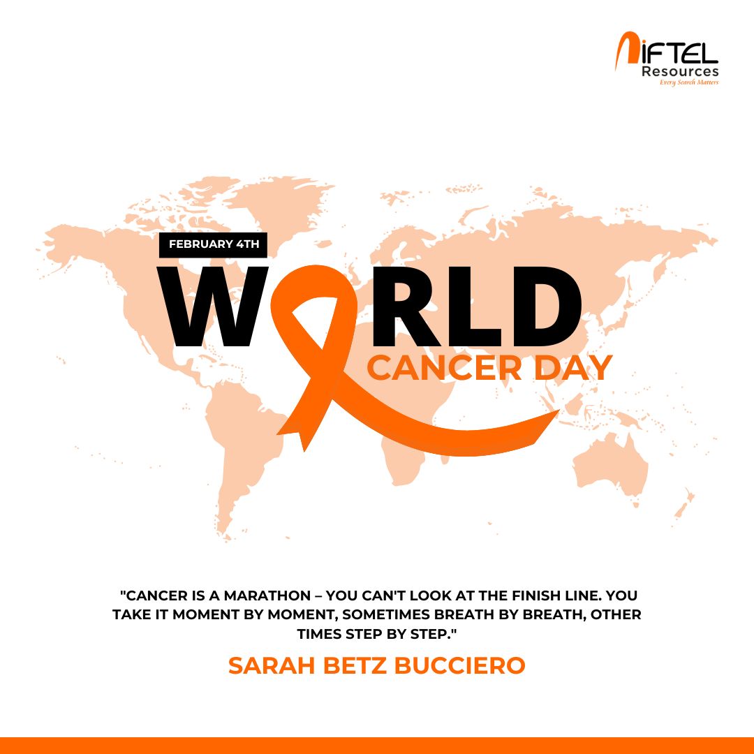 Surviving a day with Cancer is an achievement, so hold on and make your way out of it like a fighter. - Unknown. #niftel #niftelresources #OneTeamOneGoal #worldcancerday #globalhealthcare #cancerawareness #closethecaregap #cancersupport #iamandiwill #healthandwellness #wellbeing