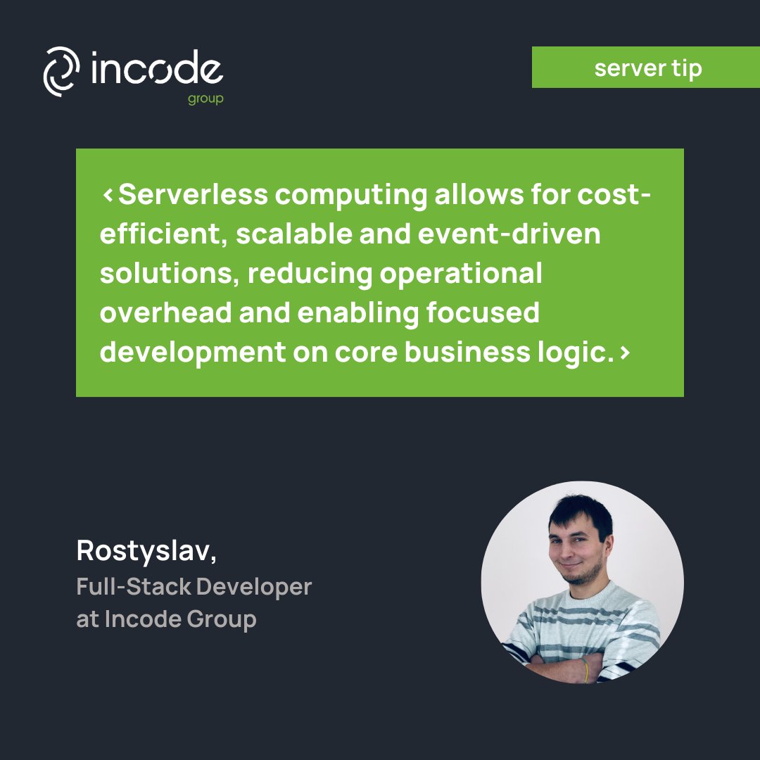 incode_group's tweet image. At #IncodeGroup we actively use #AWS (Amazon Web Services) offers a comprehensive set of #serverless services across different layers of the #application #stack, including computing, integration, and data stores.

Free estimate of your app by Incode Group: incode-group.com/contact