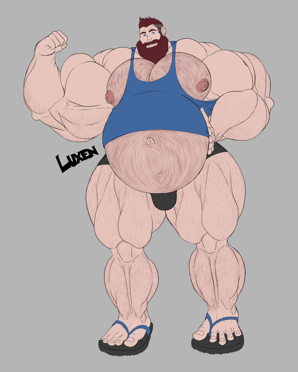 An old commission that I made for @xBikXBd to create an OC for him, David Fedan.

#bara #gayart #gay #musclegut #muscleart