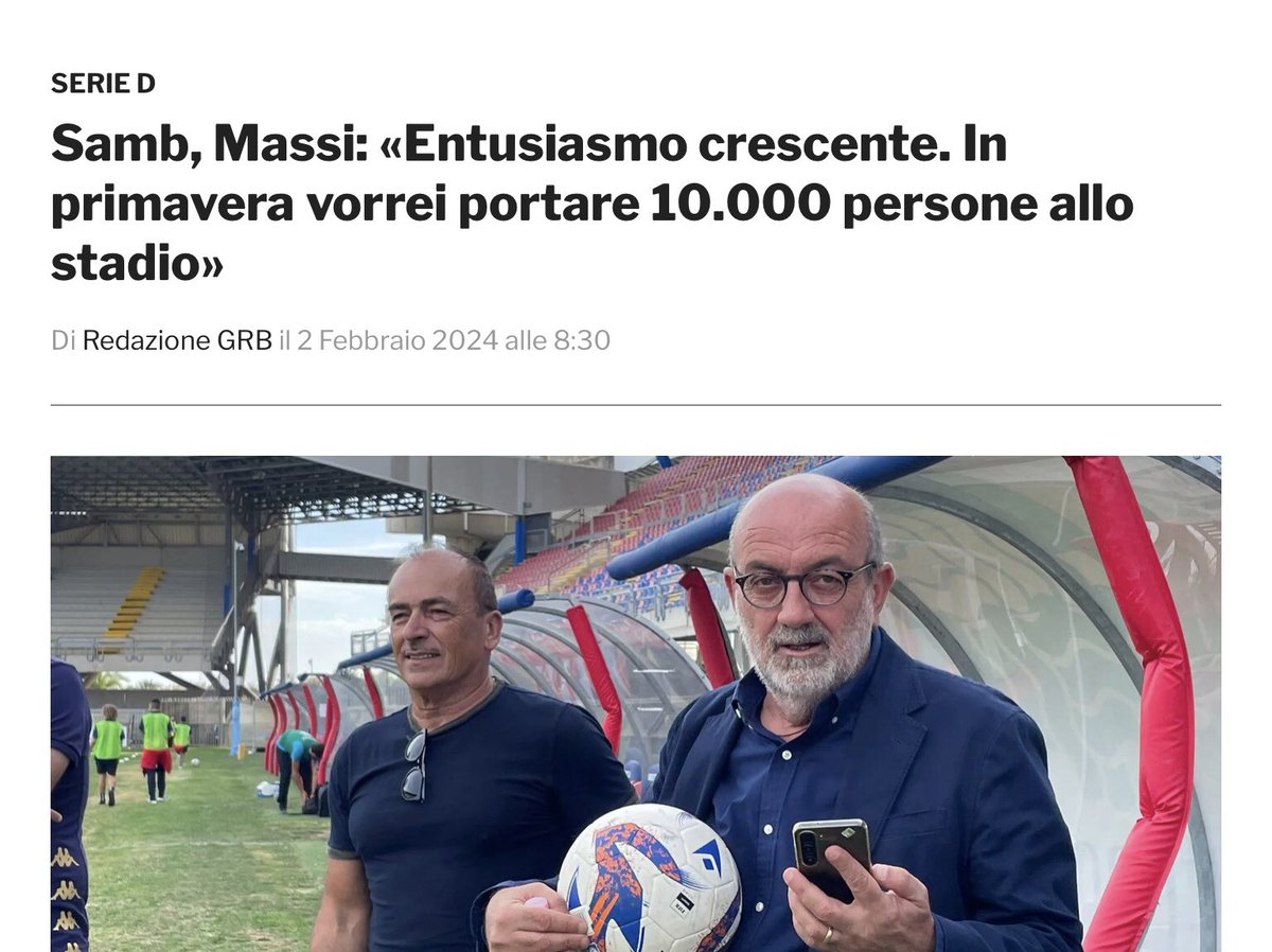SimoneMaloni's tweet photo. Così Presidè così ti voglio. La Samb deve diventare quello che i Packers sono per Green Bay, quando giocano i ragazzi il 90% della città deve essere allo stadio, se non facciamo cazzate per il Campobasso dovremo riportare la capienza ai 23K originali.
#FORZASAMB❤️💙 https://t.co/FujvvqQuXi