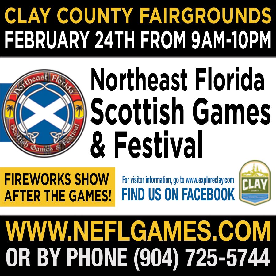 NEFLGames's tweet photo. The Northeast Florida Scottish Games return to the Clay County Fairgrounds on February 24.  Save money with advance tickets. Visit https://t.co/OdxW3UD5Ao https://t.co/7vxVFNERI9