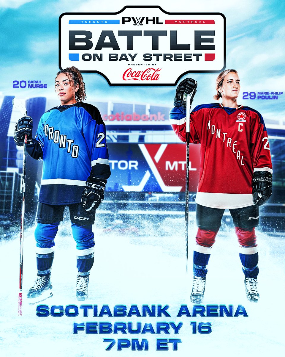 ✨WIN✨ 2 tickets to Battle on Bay Street at <a href="/ScotiabankArena/">Scotiabank Arena</a>! 

All you have to do is:

♥️ Follow, like &amp; retweet this post
👯‍♀️ Tag who you'd bring if you win!
🏒 Reply with your favourite #PWHL moment so far 

A winner will be chosen at random on Feb. 14th

#WomensHockey #Hockey