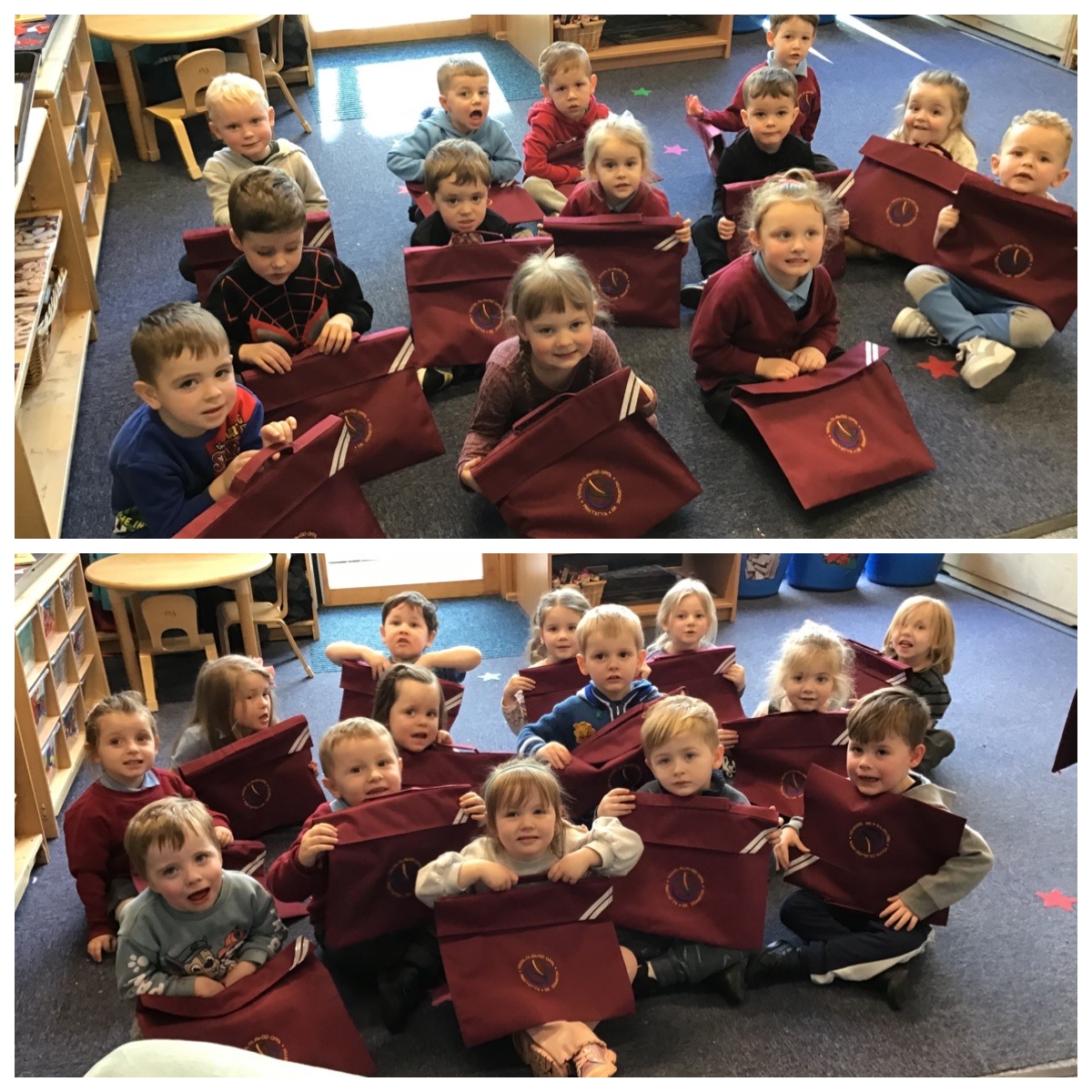 Nursery are very excited to receive their new book bags kindly purchased by the PTA. We can’t thank them enough for all their hard work. Diolch! ⭐️
