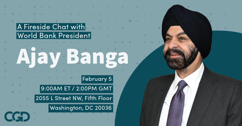 CGDev's tweet photo. 📅 MONDAY: @WorldBank President Ajay Banga joins @MasoodCGD to reflect on his first eight months on the job— discussing progress made, obstacles confronted, and more. 🌐

RSVP to join us in person or online! ⬇
https://t.co/pYxqGVGiSF https://t.co/HbaLdLdzsc