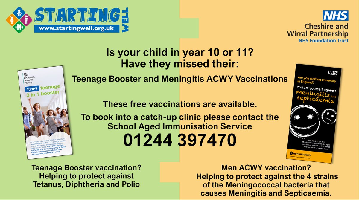 Is your child in year 10 or 11?
Have they missed their Teenage Booster and Meningitis ACWY Vaccinations?
These free vaccinations are available.
To book into a catch-up clinic please contact us on 01244 397470.
Please visit nhs.uk/vaccinations <a href="/christofidelis/">The Catholic High School, Chester</a>