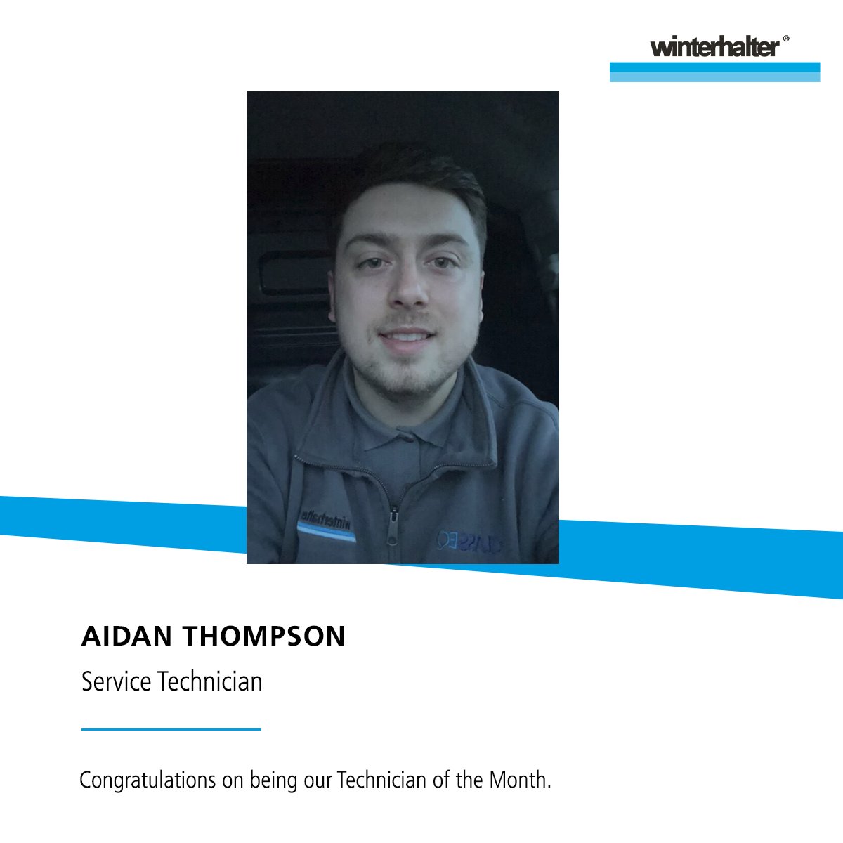 WinterhalterUK's tweet photo. Meet our #TechnicianoftheMonth for January. Aidan receives this for the sterling service he provided to a recent customer. Feedback highlighted how impressed they were with his level of knowledge and the swift way he resolved the breakdown. Congratulations, Aidan!👏
#Winterhalter https://t.co/403DFFvkED