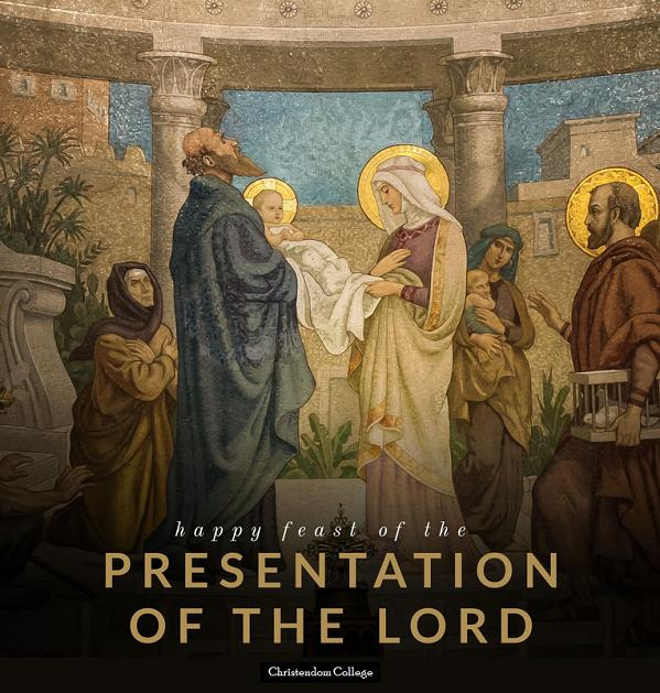 Today marks the Presentation of the Lord, when Mary and Joseph took the newborn Jesus to the temple in Jerusalem. Let us remember this day with great joy!