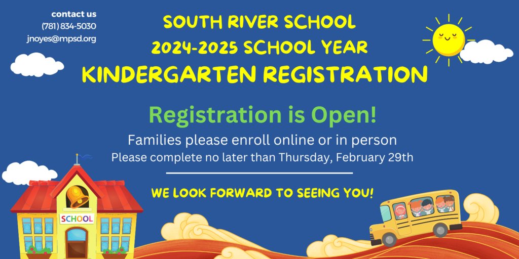 Kindergarten Registration for the 2024-2025 school year is now open!

Click HERE to visit the Kindergarten Registration webpage.  

Please be sure to complete your child’s registration no later than Thursday, February 29, 2024.