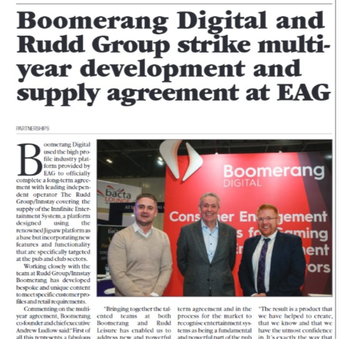We are pleased to announce that we will be continuing our longstanding and successful relationship with Boomerang Digital! You can read the full story here: edition.pagesuite-professional.co.uk/html5/reader/p…