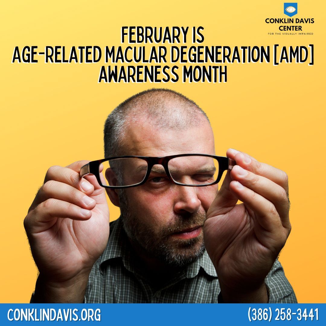 February is #AgeRelatedMacularDegeneration (AMD) and #LowVisionAwarenessMonth! 👀

At #CDCVI, our mission is to provide all the help we can to these individuals through our programs. 

Please like and share our posts to help spread awareness!

📱 (386) 258-3441