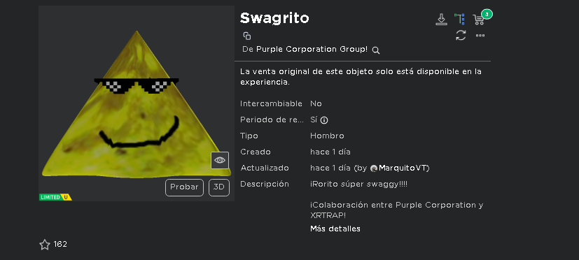 🚨 Sorteo 3 Código De Este Limited Gratis 🚨

🗒️REQUISITOS:
1️⃣Dar Me Gusta y Retwittear El Tweet.
2⃣Seguir a <a href="/NoticiasUgc/">.</a> / <a href="/PurpleCorporat/">Purple Corporation</a>
3⃣Etiqueta a 1 Amigo

🕒¡Termina El 5 de febrero 2024!

#Roblox #robloxgiveaway #robloxgiveaways #robloxtoycode #robloxfreeugc
