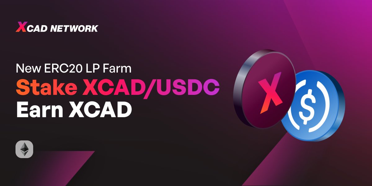 XcademyOfficial's tweet photo. We've launched a new ERC20 LP farm! 👨‍🌾

Stake XCAD + USDC on UniSwap, 
Earn XCAD 🧺

Farm here: https://t.co/EPe1EiPqoM https://t.co/Ao4aCIBwCu