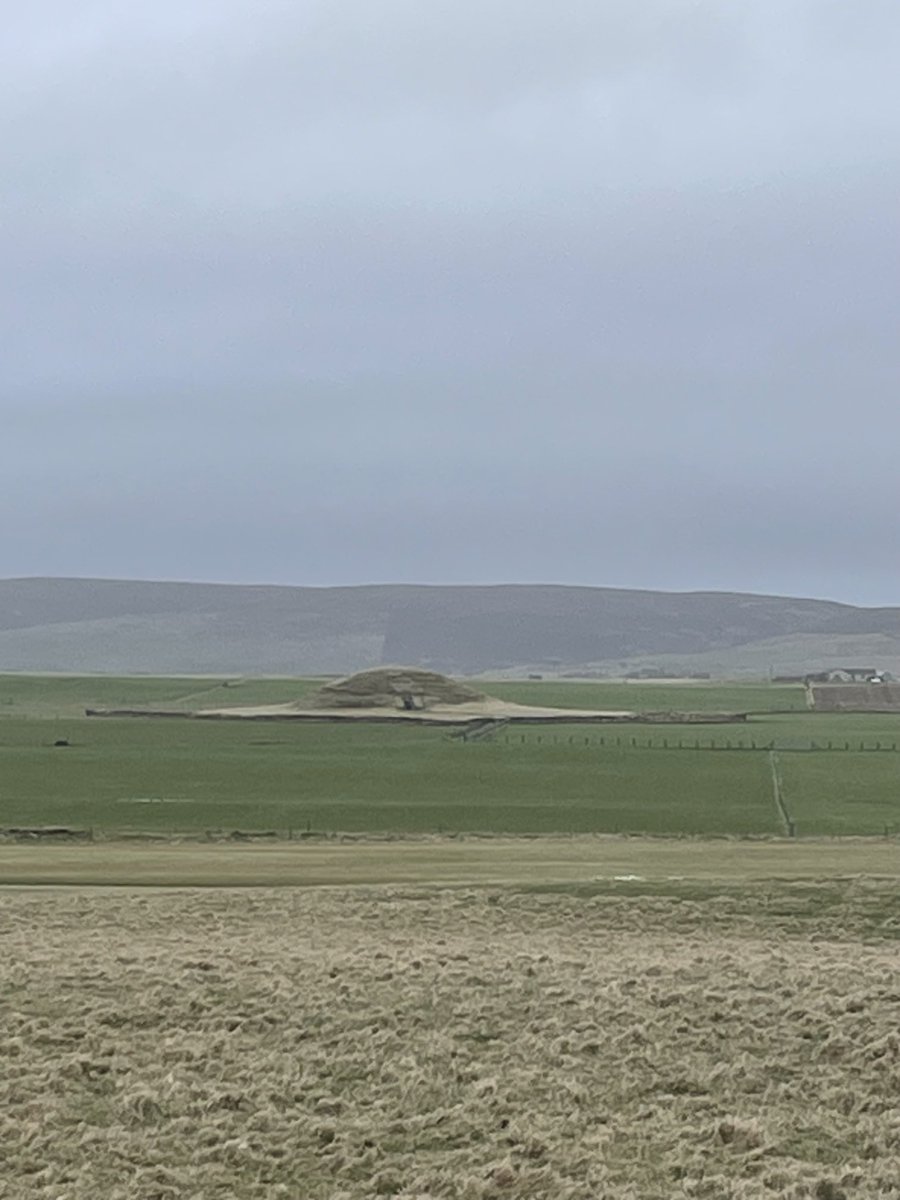 Maeshowe looking chilly Friday afternoon.